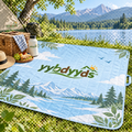 yybdyyds™ Blue Alpine Landscape Picnic Mat — outdoor setting